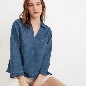 Madewell lightweight denim top size small